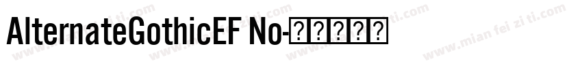 AlternateGothicEF No字体转换